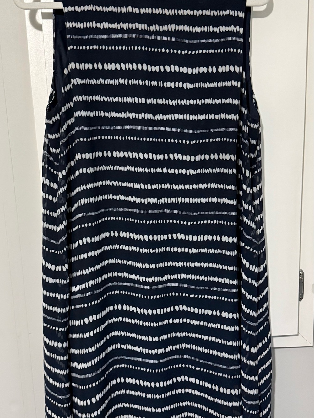 134. Ralph Lauren Navy and White Striped Midi Dress Nautical Preppy Chic 16